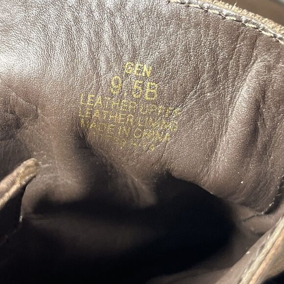 Lauren Ralph Lauren GEN Brown Nubuck Leather Ankle Boot Buckle Strap Size 9.5 - Picture 6 of 10